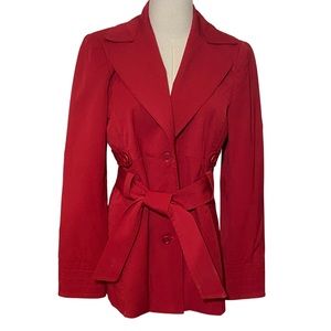 Renfrew Red Jacket Belted Coat Short Ladies 6
